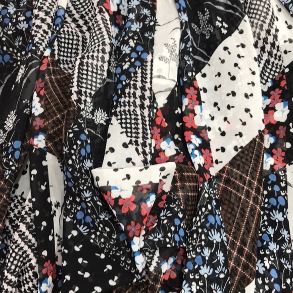 Tommy Hilfiger Printed Faux-Wrap Peasant Dress - Picture 4 of 7